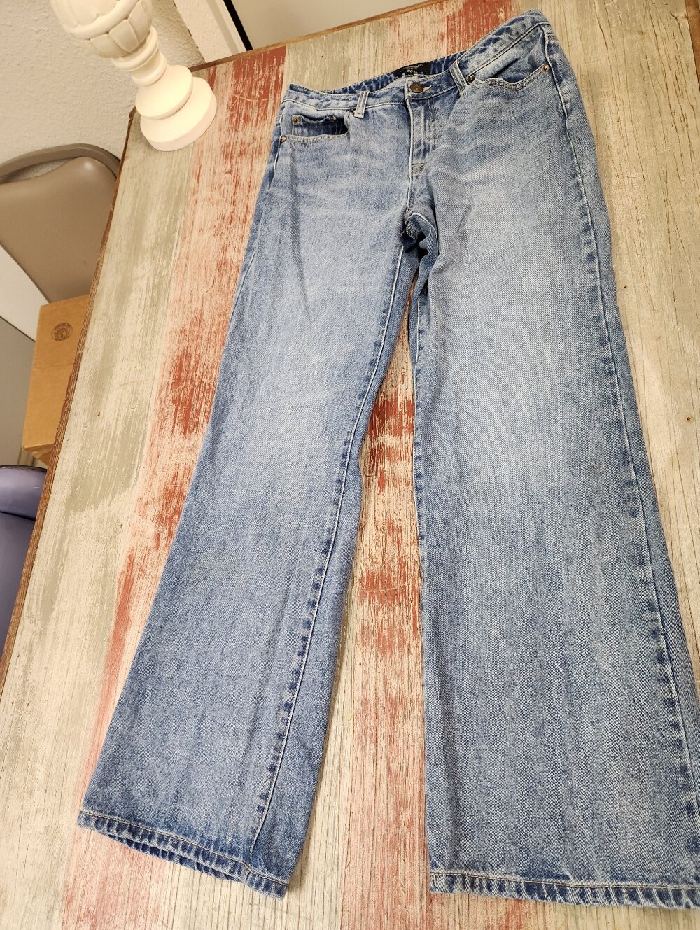 Ed Hardy Dragon Koi Tiger Tattoo Graphic Baggy Wide Leg Jeans Size 30 - Picture 7 of 14